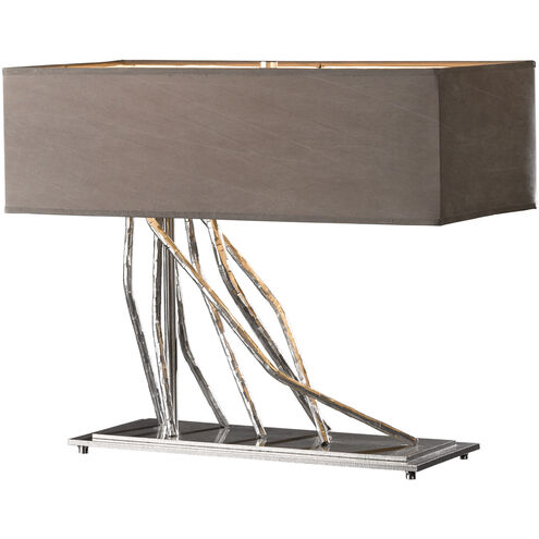 Brindille 17 inch 60.00 watt Bronze Table Lamp Portable Light in Doeskin Suede