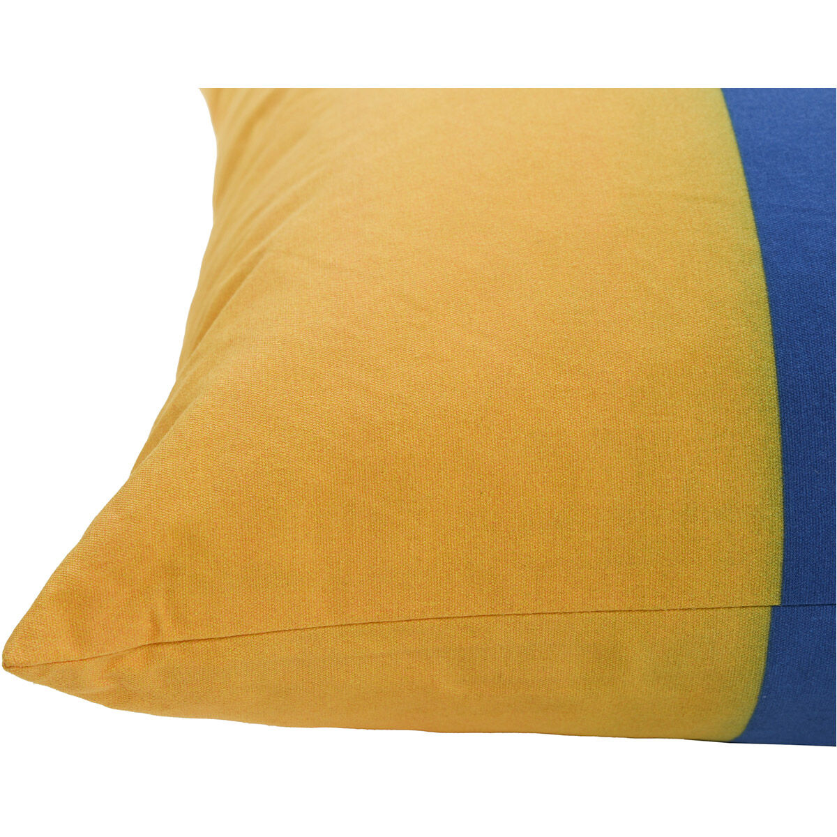 Dann Foley 24 inch Yellow and White and Navy Blue Decorative Pillow