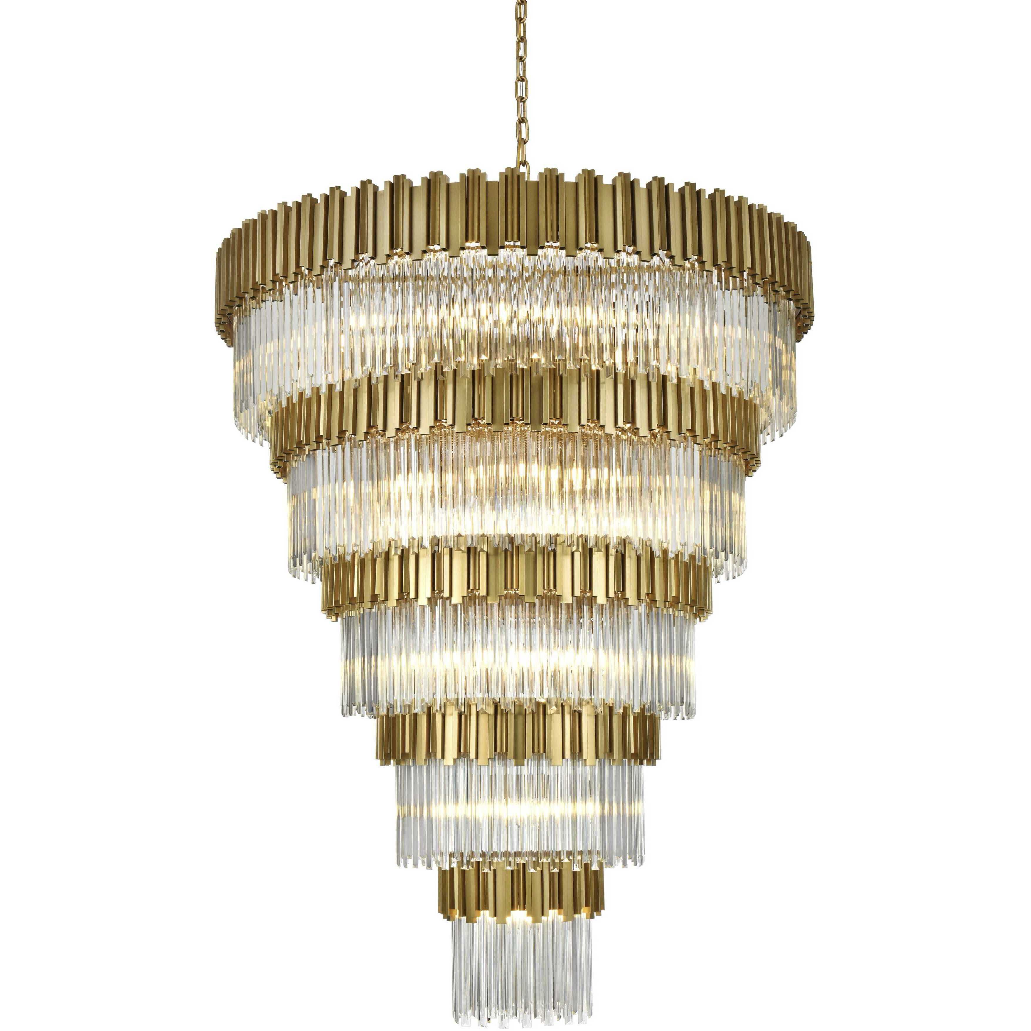 Willow 43 Light 59 inch Satin Gold Chandelier Ceiling Light
