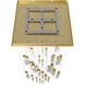 Original Glacier Avenue LED 36 inch Brushed Brass Multi Port Pendant Ceiling Light in Clear