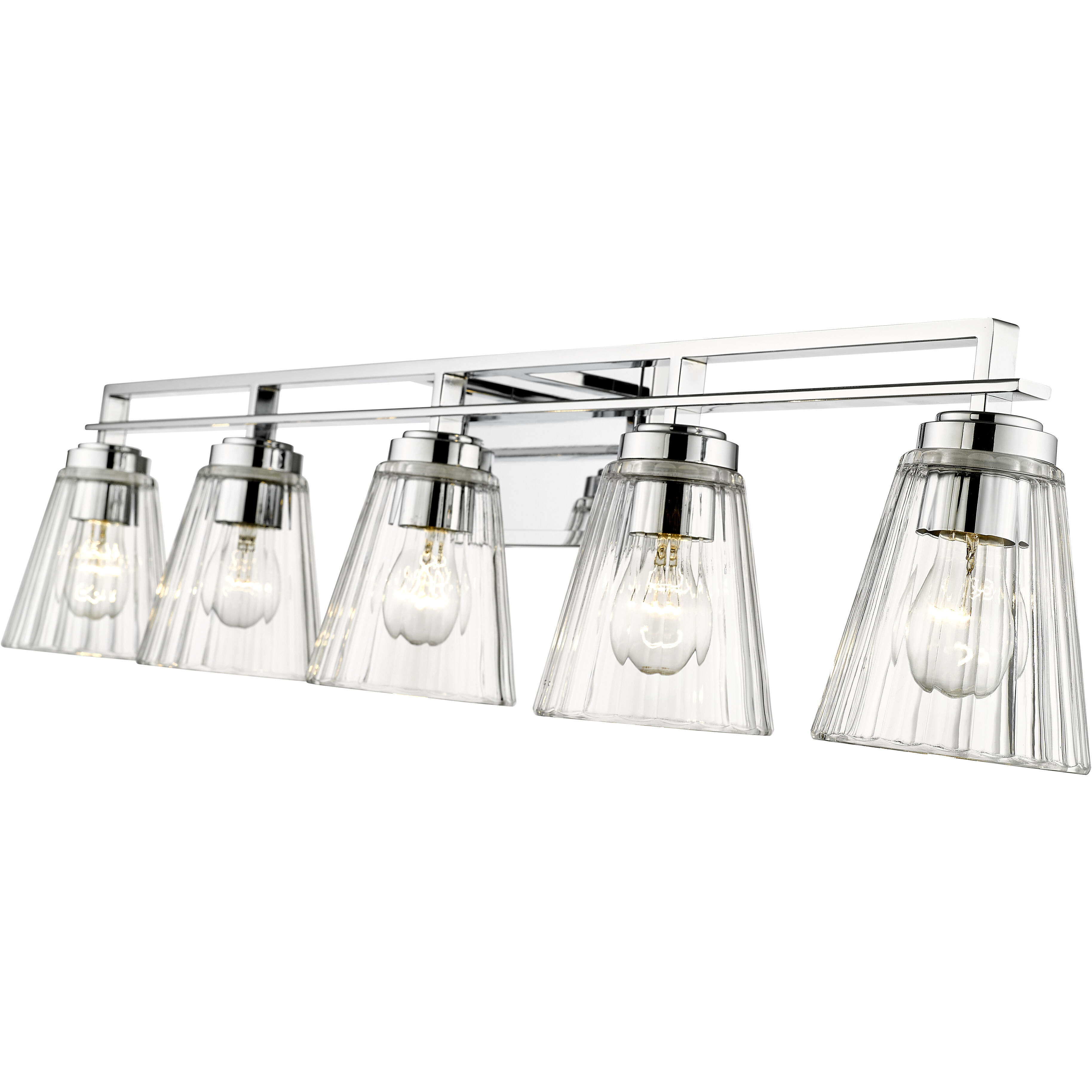 Lyna 5 Light 38.75 inch Chrome Vanity Wall Light