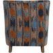 Lainey Sapphire and Rust and Spa Blue with Walnut Armchair