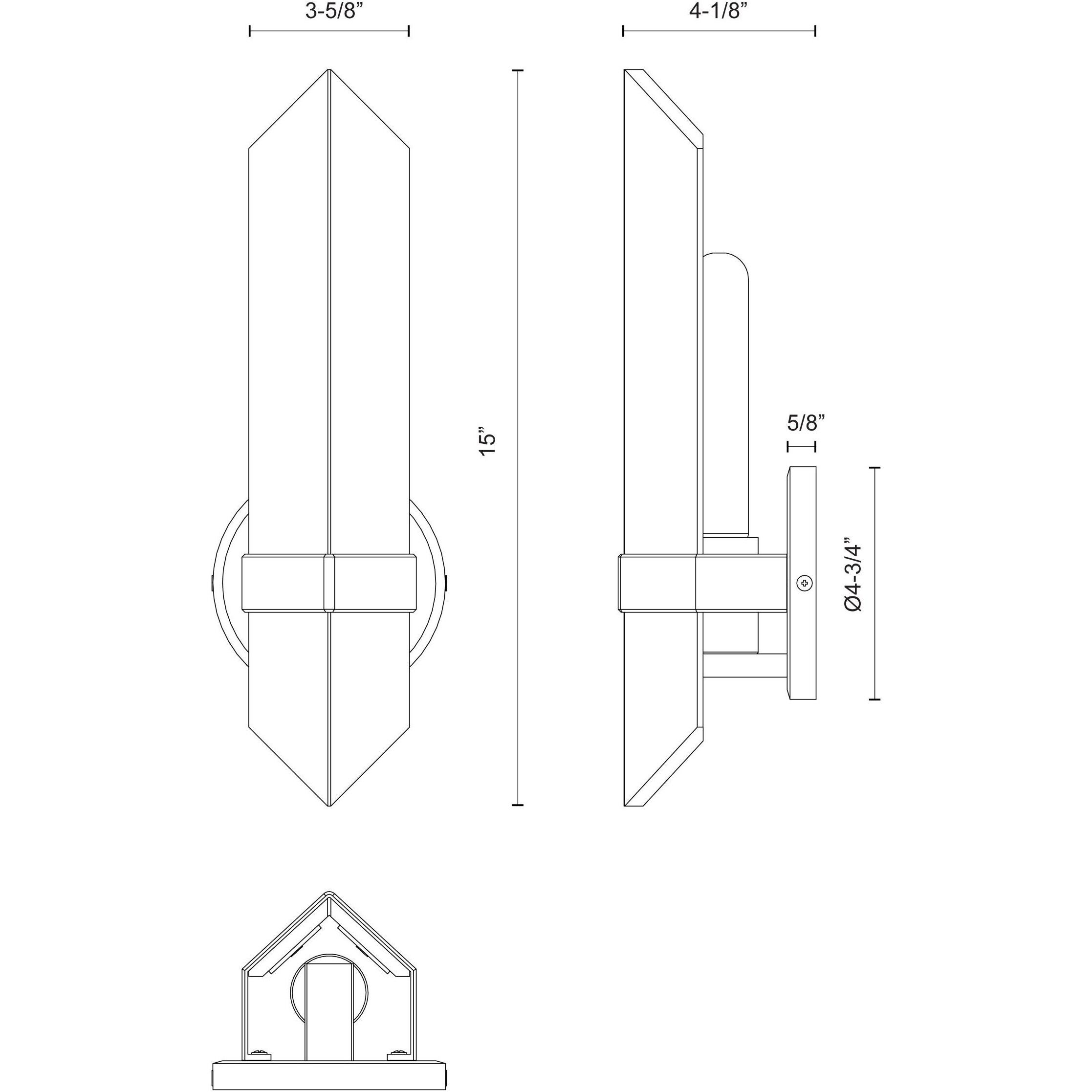 Valencia Wall/Vanity Light Wall Light in Vintage Brass