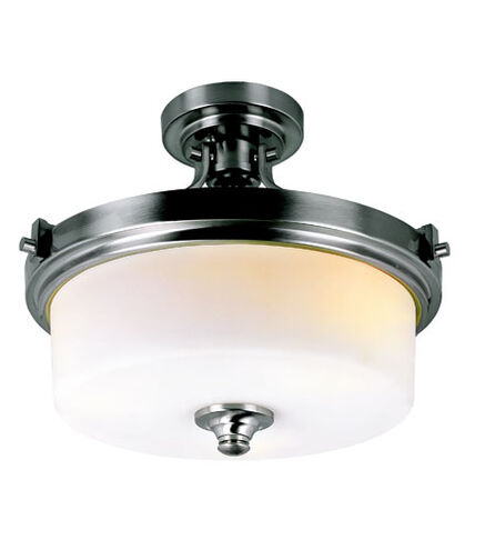 Richmond 3 Light 16 inch Brushed Nickel Semiflush Ceiling Light