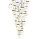 Lava LED 36 inch Brass Chandelier Ceiling Light
