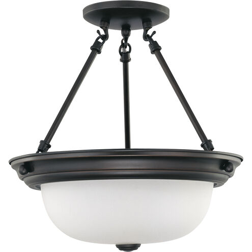 Brentwood 2 Light 13 inch Mahogany Bronze Semi-Flush Ceiling Light