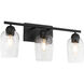 Wallinger 3 Light 21 inch Matte Black Vanity Light Wall Light