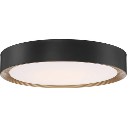 Malaga LED 23.75 inch Matte Black and White Flush Mount Ceiling Light