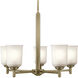 Shailene 5 Light Natural Brass Chandelier Ceiling Light, 1 Tier, Medium