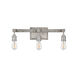Denton 3 Light 21.75 inch Pewter Vanity Light Wall Light