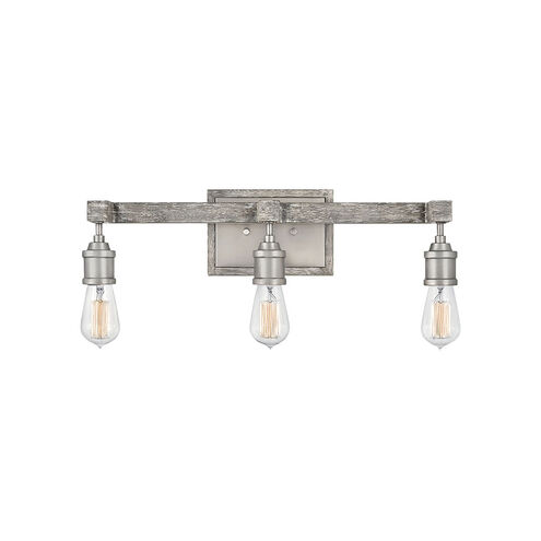 Denton 3 Light 21.75 inch Pewter Vanity Light Wall Light