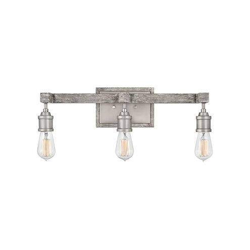 Denton 3 Light 22 inch Pewter Vanity Light Wall Light