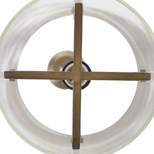 Sharon 1 Light 8.5 inch Antique Brass / Clear Glass Pendant Ceiling Light