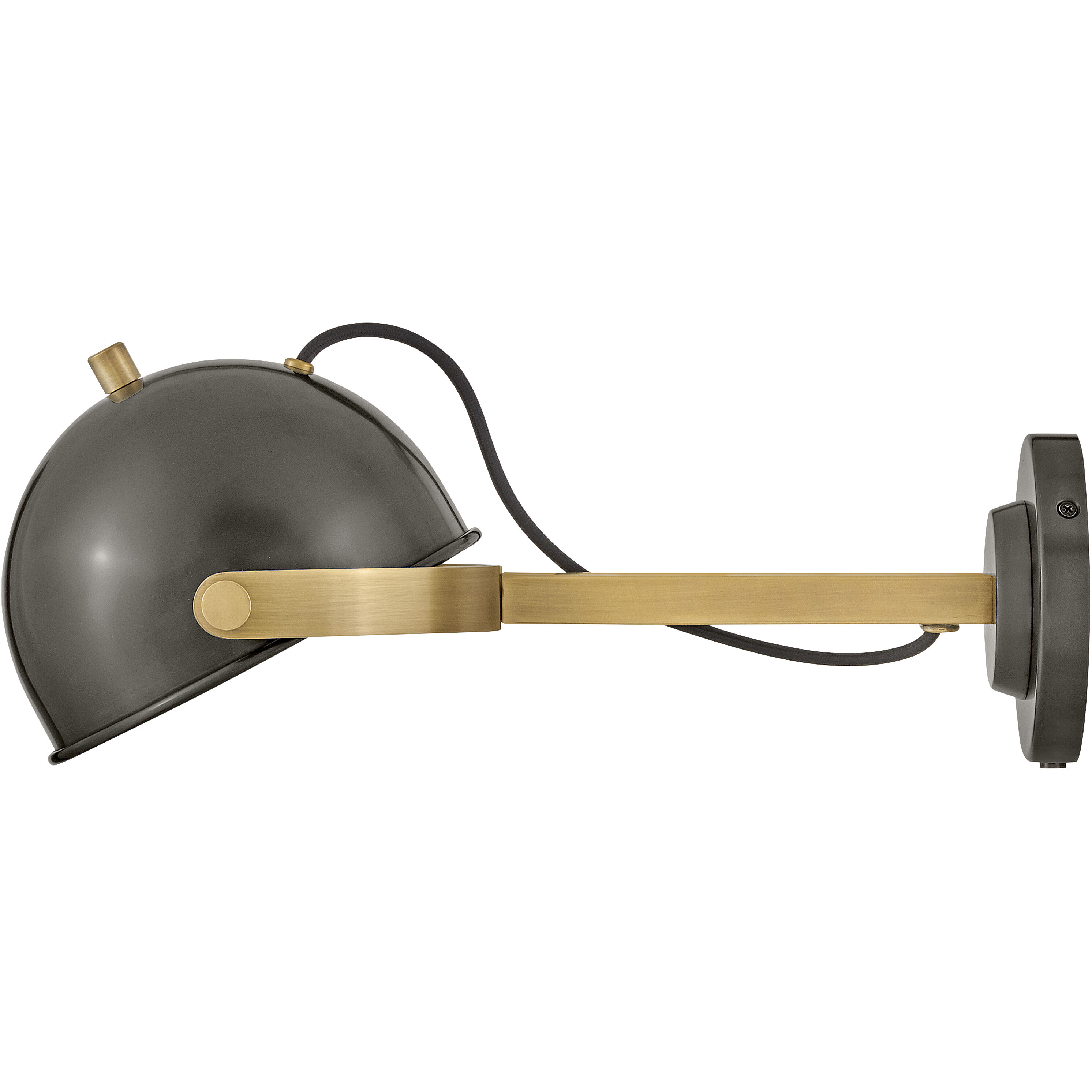 Spence 1 Light 7.25 inch Black Oxide with Heritage Brass Interior Wall Mount Wall Light
