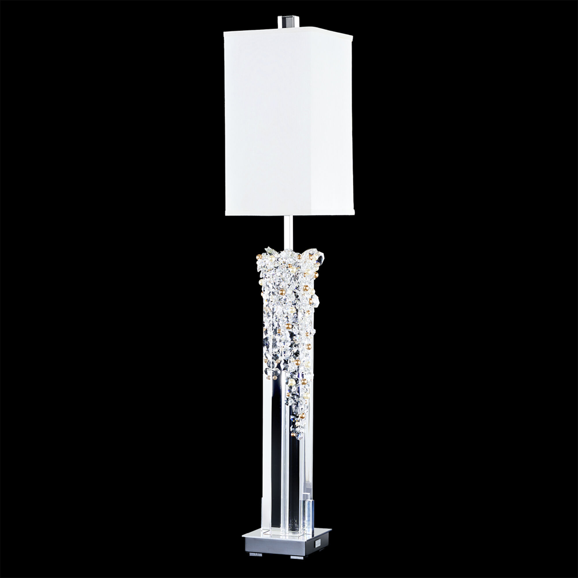 Forever Zoe 37.4 inch 7.00 watt Polished Chrome Table Lamp Portable Light