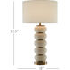 Luko 32.5 inch 150 watt Ivory and Antique Brass Table Lamp Portable Light