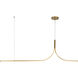 Thread 59.13 inch Brushed Gold Linear Pendant Ceiling Light in Remote Driver