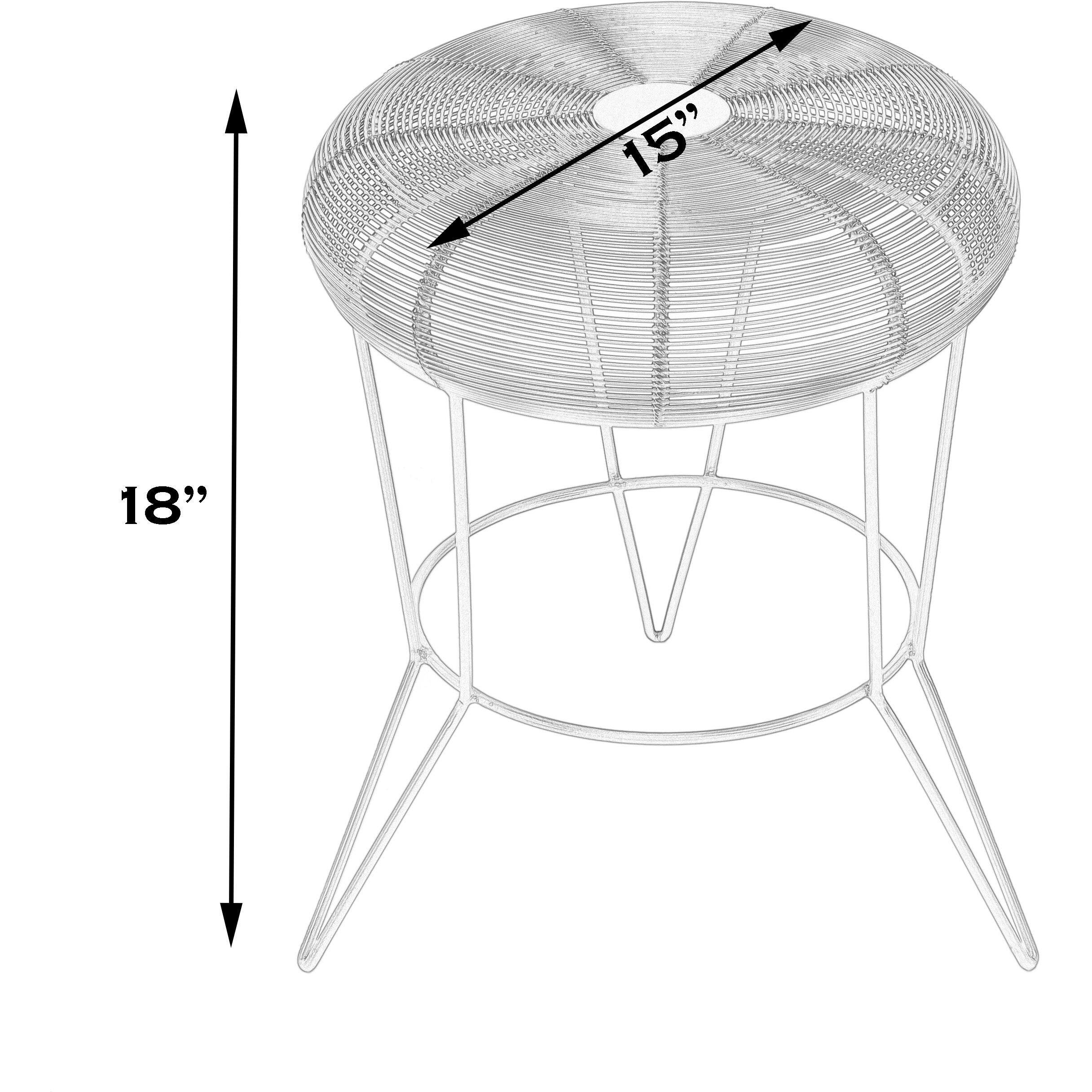 Allen Decorative Wire Side Table in Antique Gold