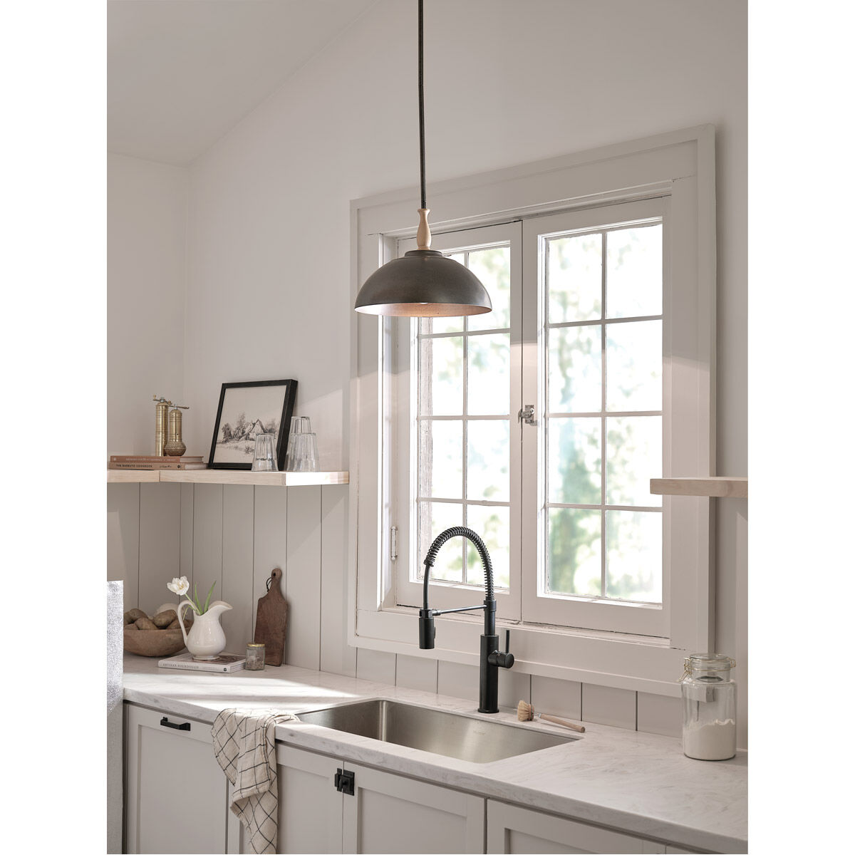 Homestead Fira 1 Light 14 inch Anvil Iron Pendant Ceiling Light, Fira