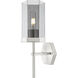 Downtown Urban Blakeley Wallchiere Wall Light in Satin Nickel, Light Smoke Glass