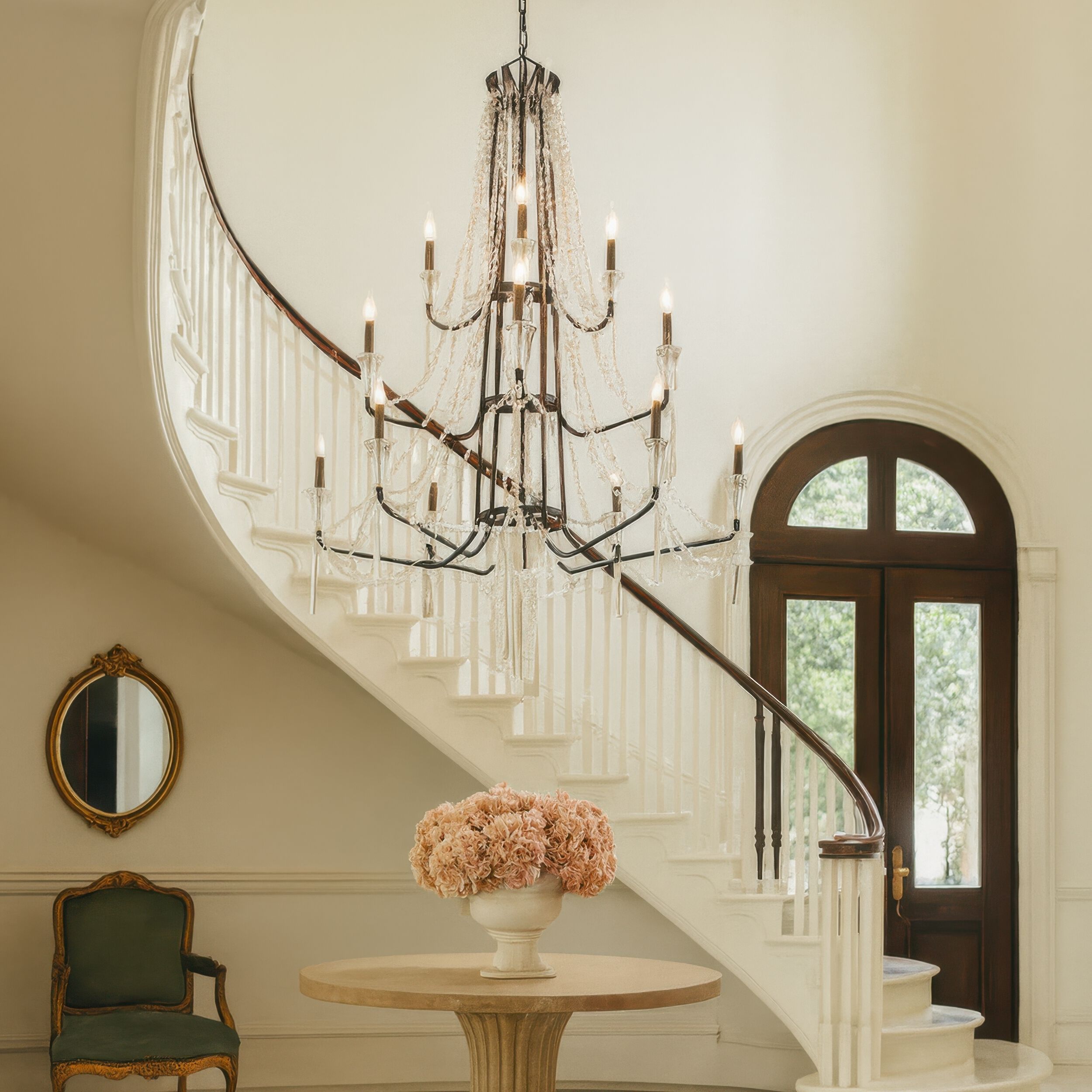 Barcelona 12 Light 44 inch Onyx Chandelier Ceiling Light