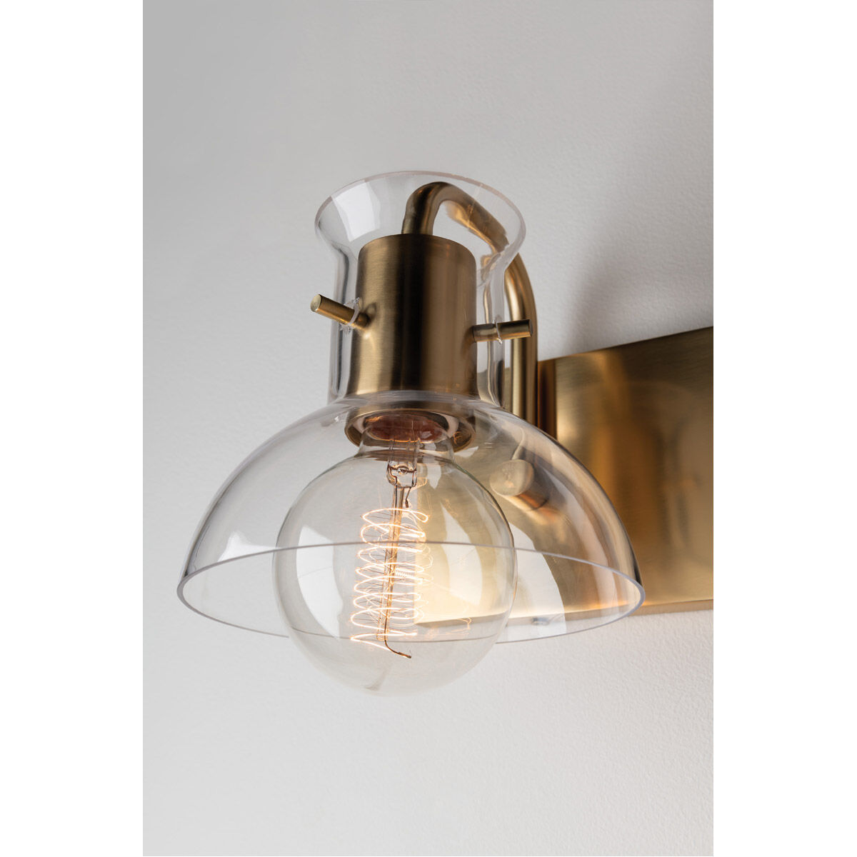 Riley 2 Light 15 inch Aged Brass Bath And Vanity Wall Light