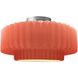 Radiance LED 16.5 inch Gloss Blush and Brushed Nickel Semi Flush Ceiling Light