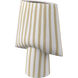 Hawking 12 X 9 inch Vase in White with Beige