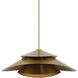 Hiro 1 Light 20 inch Alturas Gold Pendant Ceiling Light, Extra Large