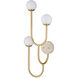 Highsmith 3 Light 17.25 inch Brass Wall Sconce Wall Light, Left