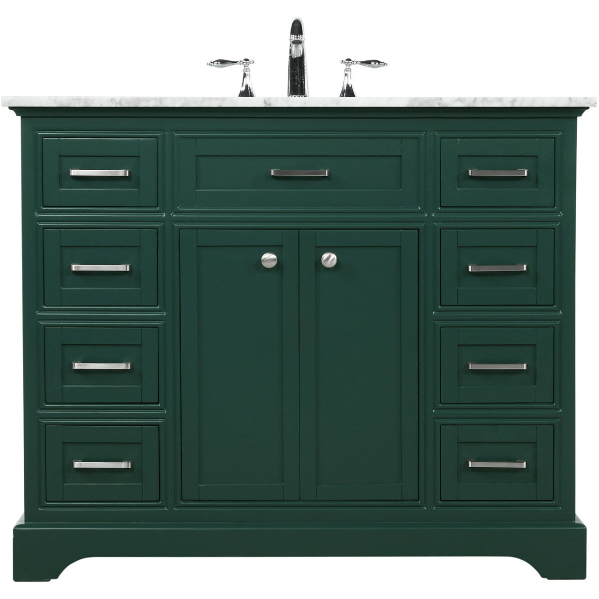 Americana 42 X 21.5 X 35 inch Green Vanity Sink Set