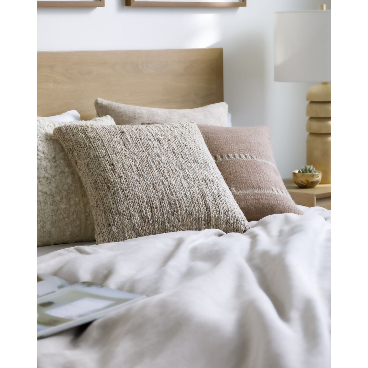 Derby 18 X 18 inch Brown / Light Brown / Medium Gray Accent Pillow