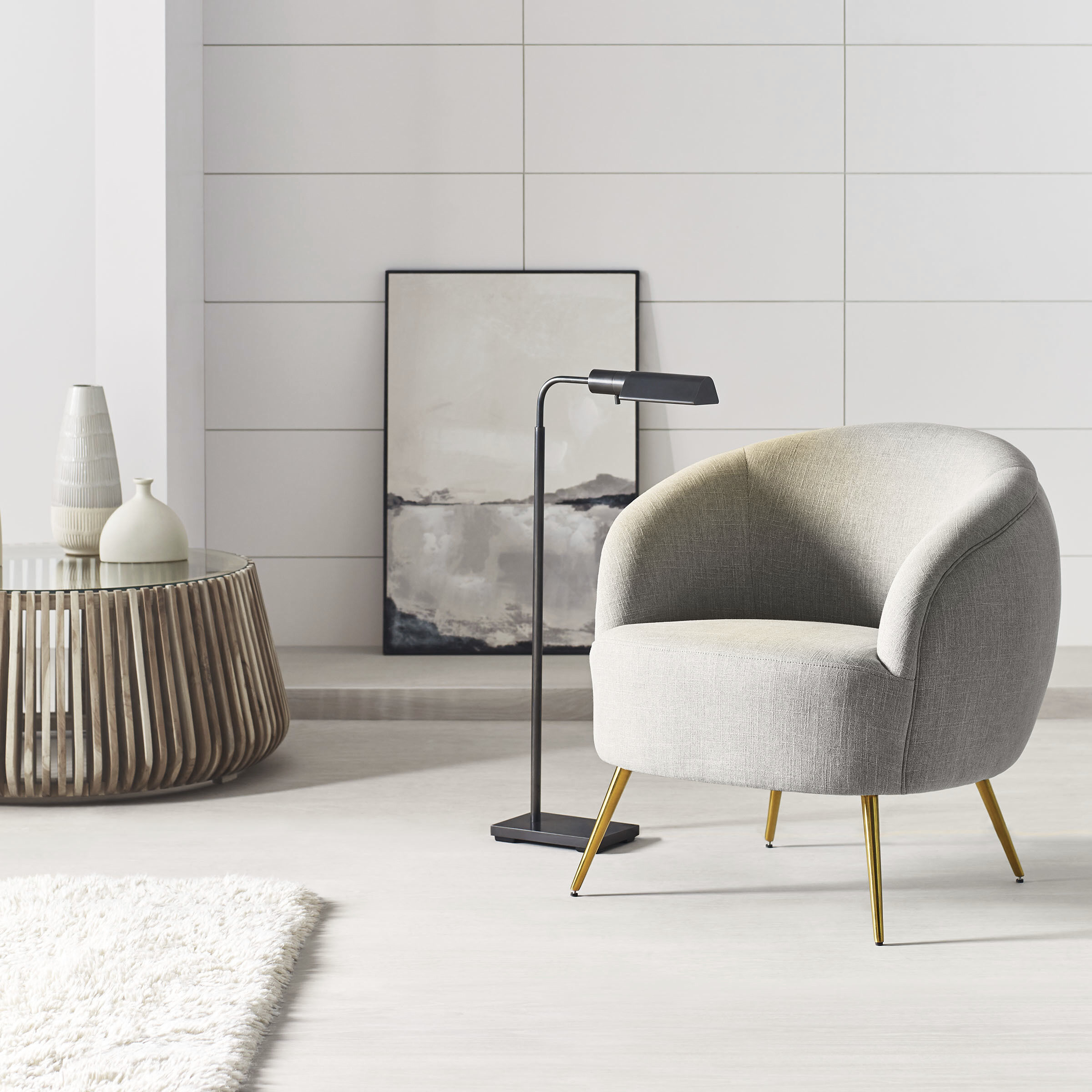 Studio 34 inch 60.00 watt Bronze Adjustable Floor Lamp Portable Light