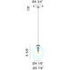 Solaris 1 Light 5.88 inch Aged Gold Brass Pendant Ceiling Light