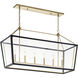 Delvin 6 Light 16 inch Champagne Bronze and Black Chandelier Ceiling Light in Champagne Bronze with Black, Single