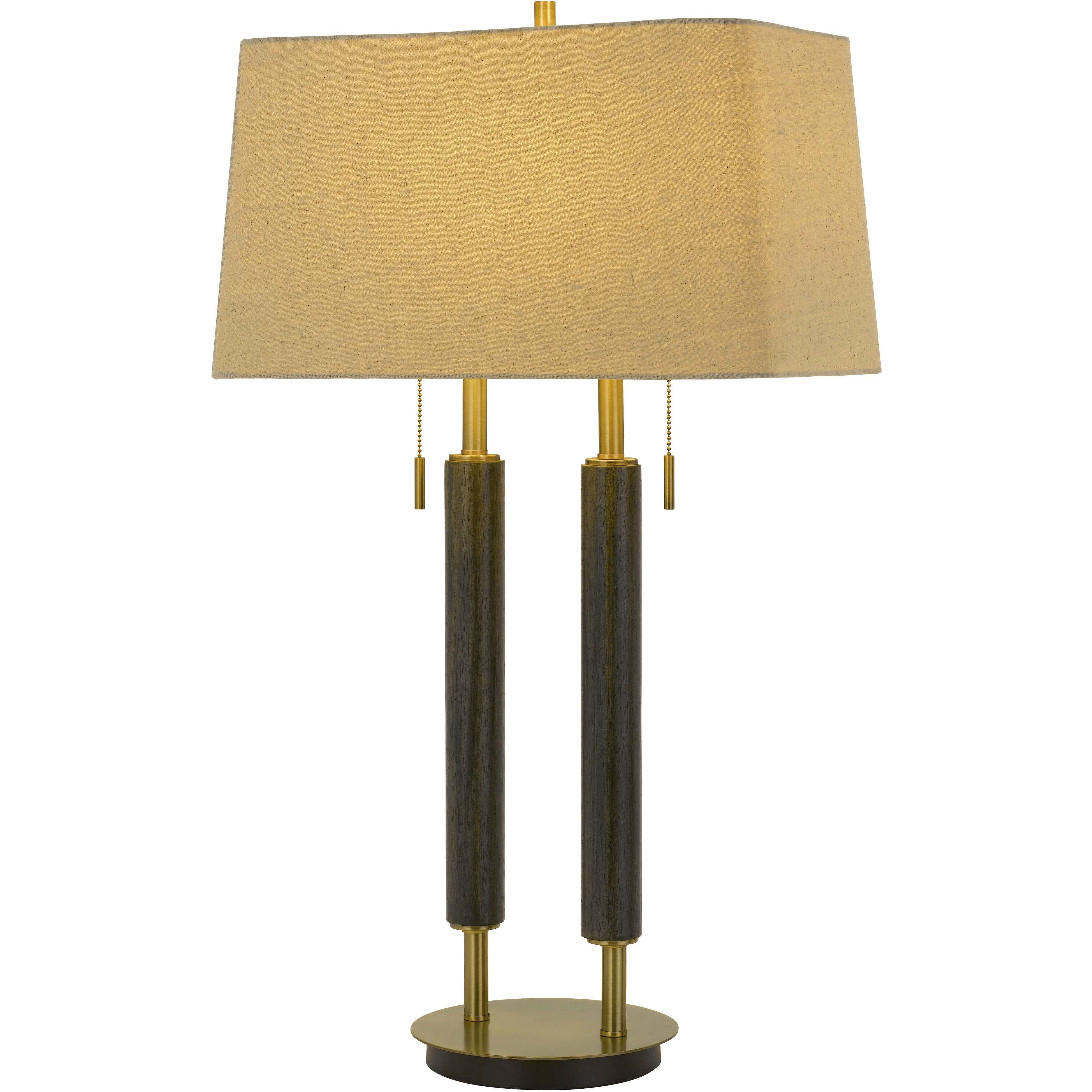 Avellino 32 inch 60 watt Espesso with Antique Brass Accents Desk Lamp Portable Light