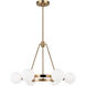 Sean Lavin Clybourn 6 Light 26 inch Satin Brass Chandelier Ceiling Light
