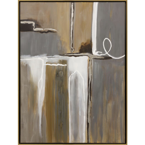 Opening Act Gray and Neutral and Metallic and White Canvas