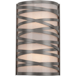 Tempest 2 Light 7.5 inch Beige Silver Cover Sconce Wall Light in Metallic Beige Silver, Frosted
