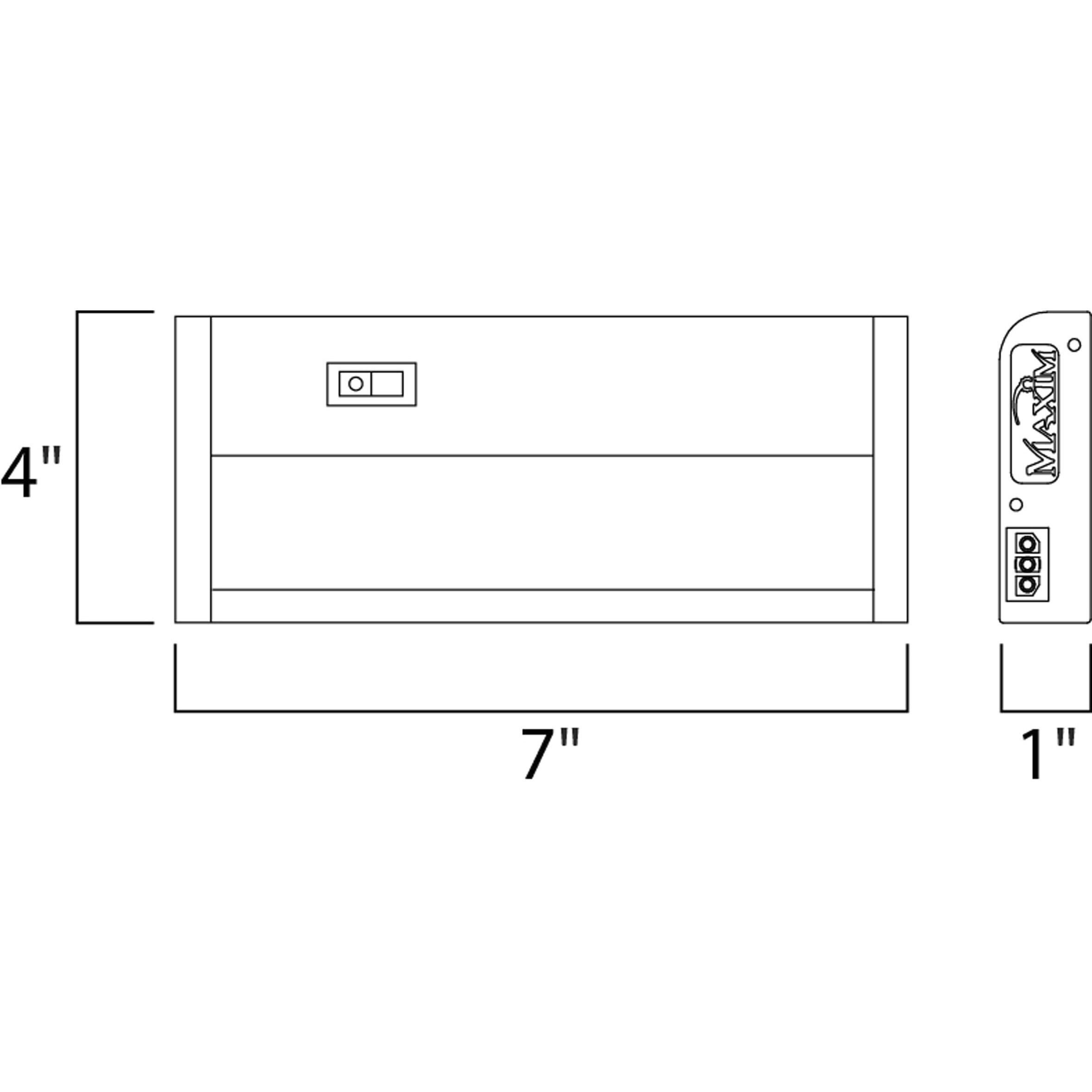 CounterMax MX-L120-DL 120 LED 7 inch Metallic Bronze Under Cabinet Lighting