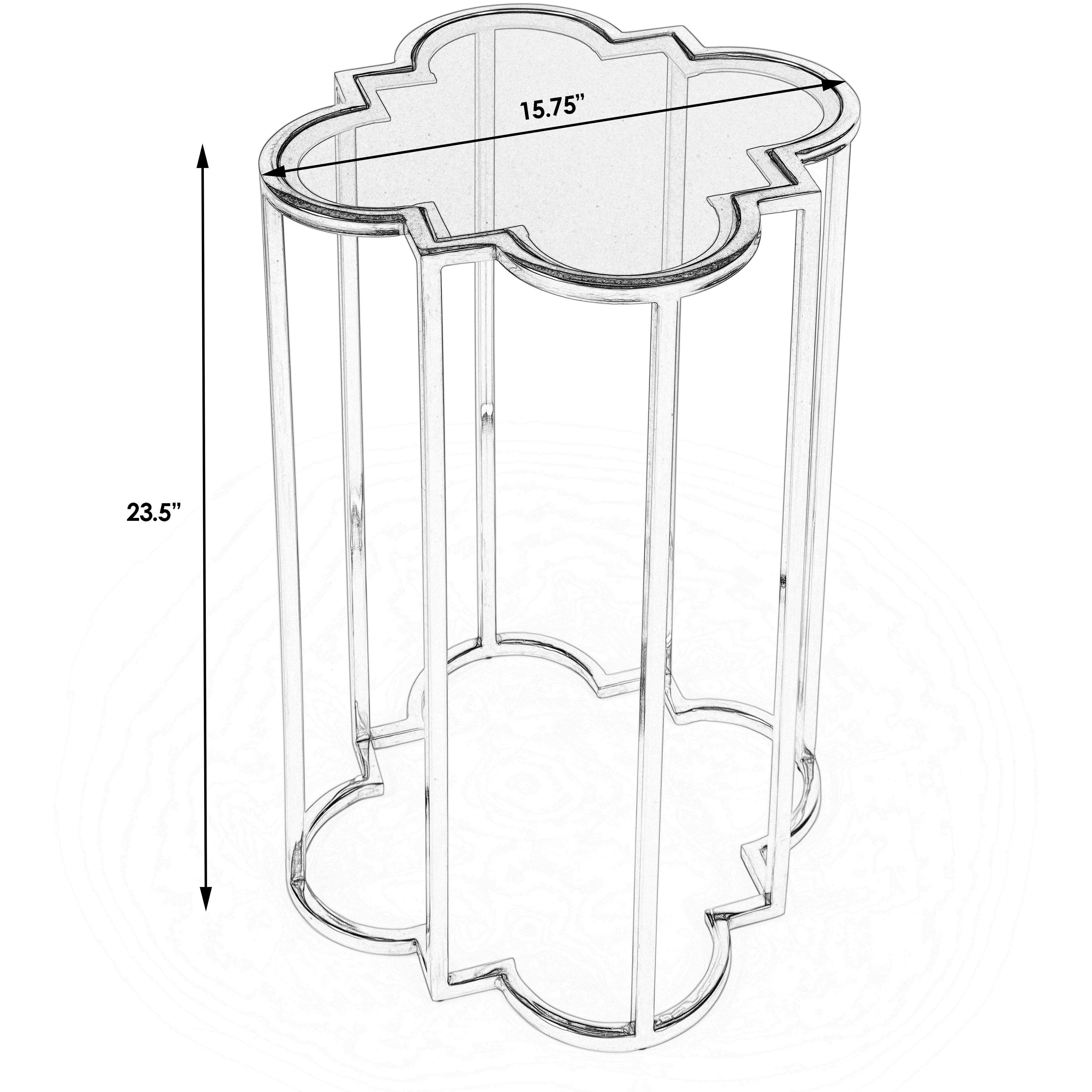 Auroria Glass Side Table in Black,Gold