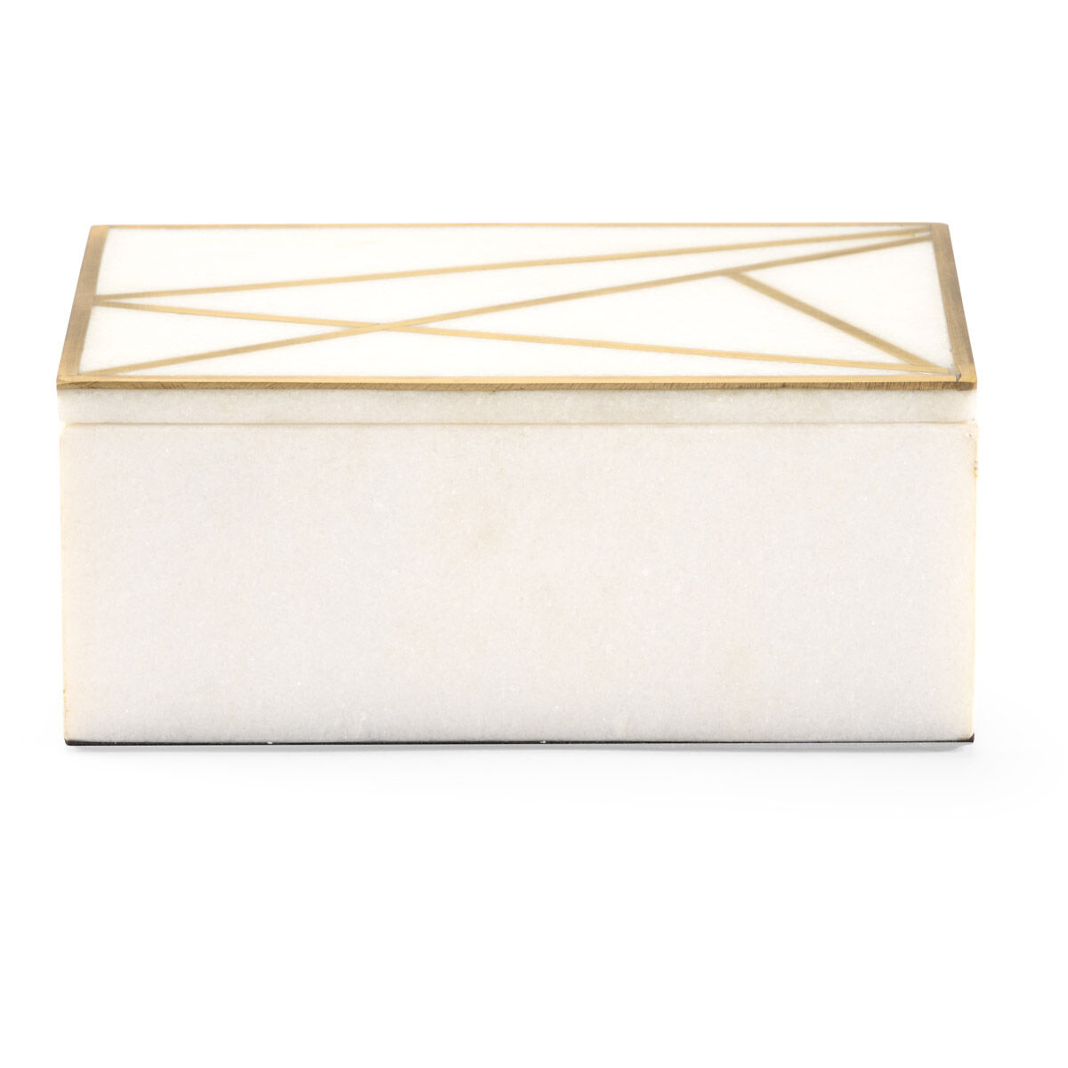 Wildwood 8 inch Natural White/Antique Gold Box