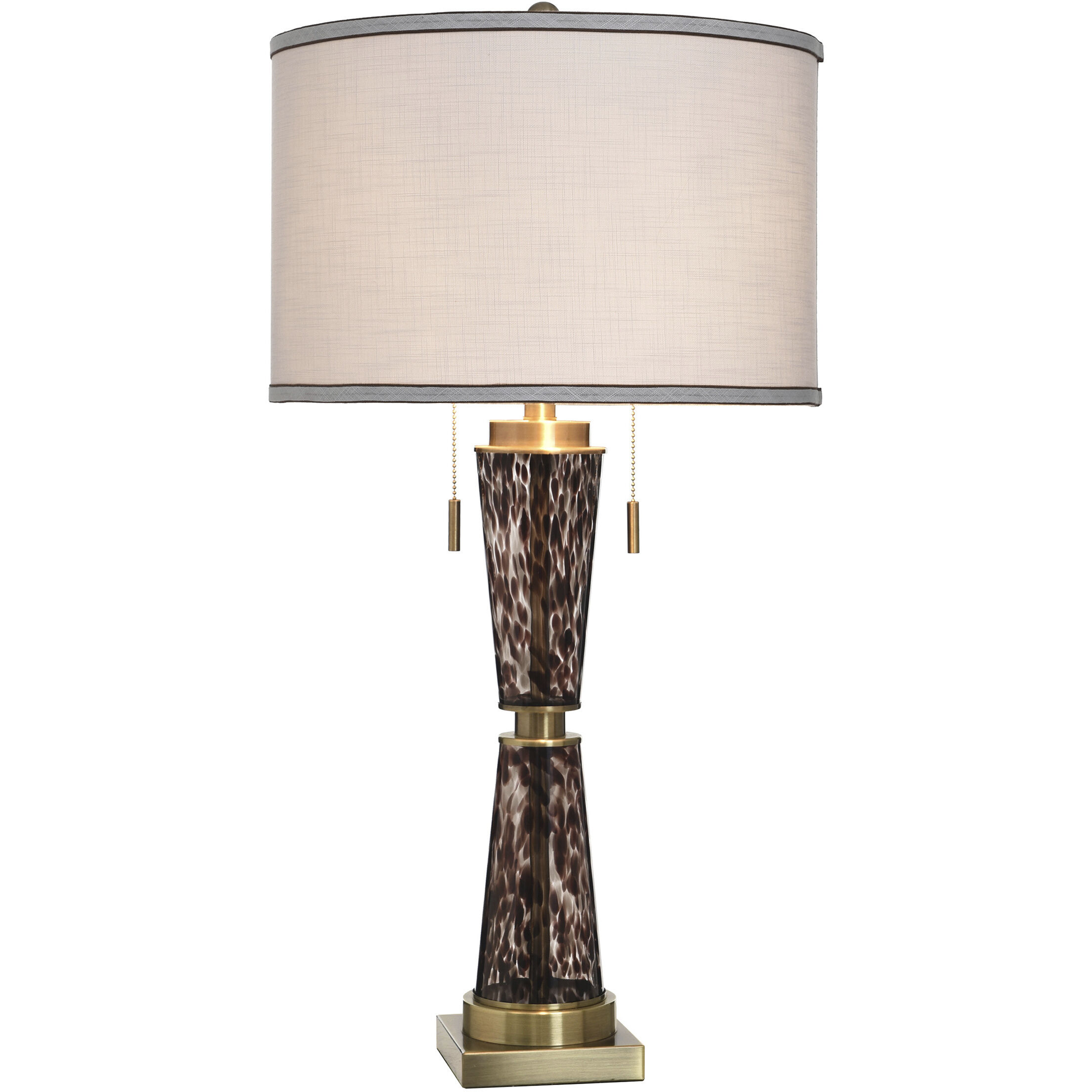 Trabzon 32.5 inch 60 watt Trabzon Gold and White Table Lamp Portable Light