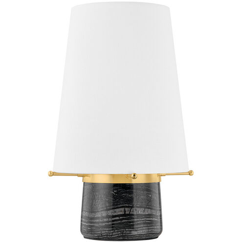 Central Valley 14.75 inch 5 watt Aged Brass Rechargeable Table Lamp Portable Light