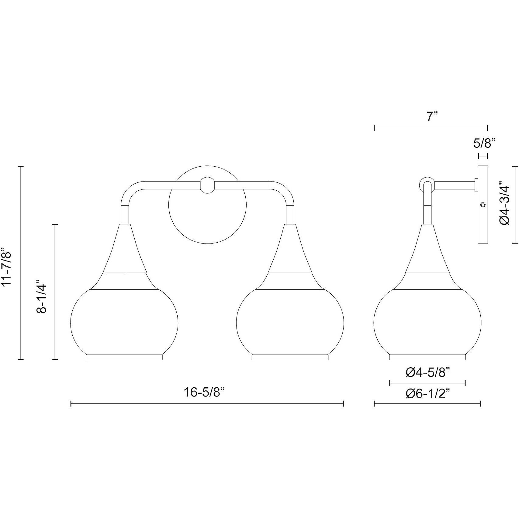 Alora Mood Hazel Bath Vanity Light Wall Light in Matte Black, Matte Opal Glass