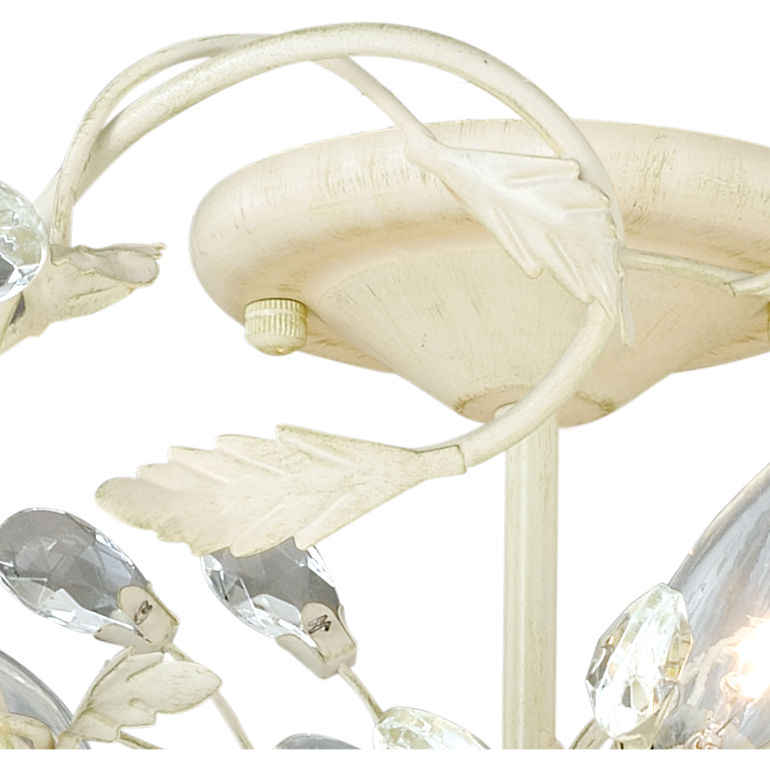 Jardin LED 19 inch French Cream Semi-Flush Mount Ceiling Light