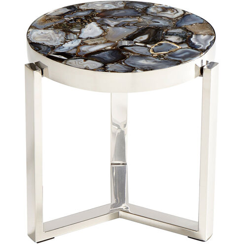 Geodance 17 inch Nickel Side Table