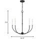 Greenwich 5 Light 24.13 inch Midnight Black Chandelier Ceiling Light