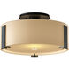 Impressions 1 Light 11.8 inch Black Semi-Flush Ceiling Light
