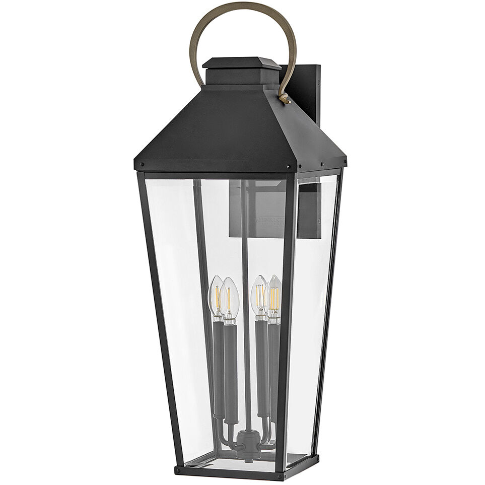 Dawson 4 Light 31 inch Black Outdoor Wall Mount